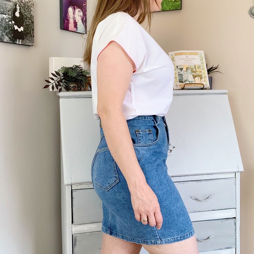 Vintage Runaway Bay Denim Skirt Sz 10 - Picture 3 of 12